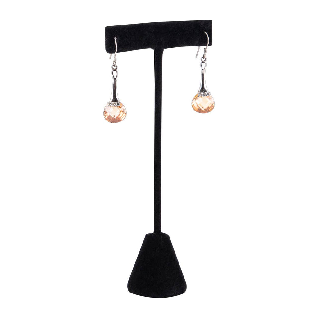 Black Velvet Earring T-Bar Display  - 6"H