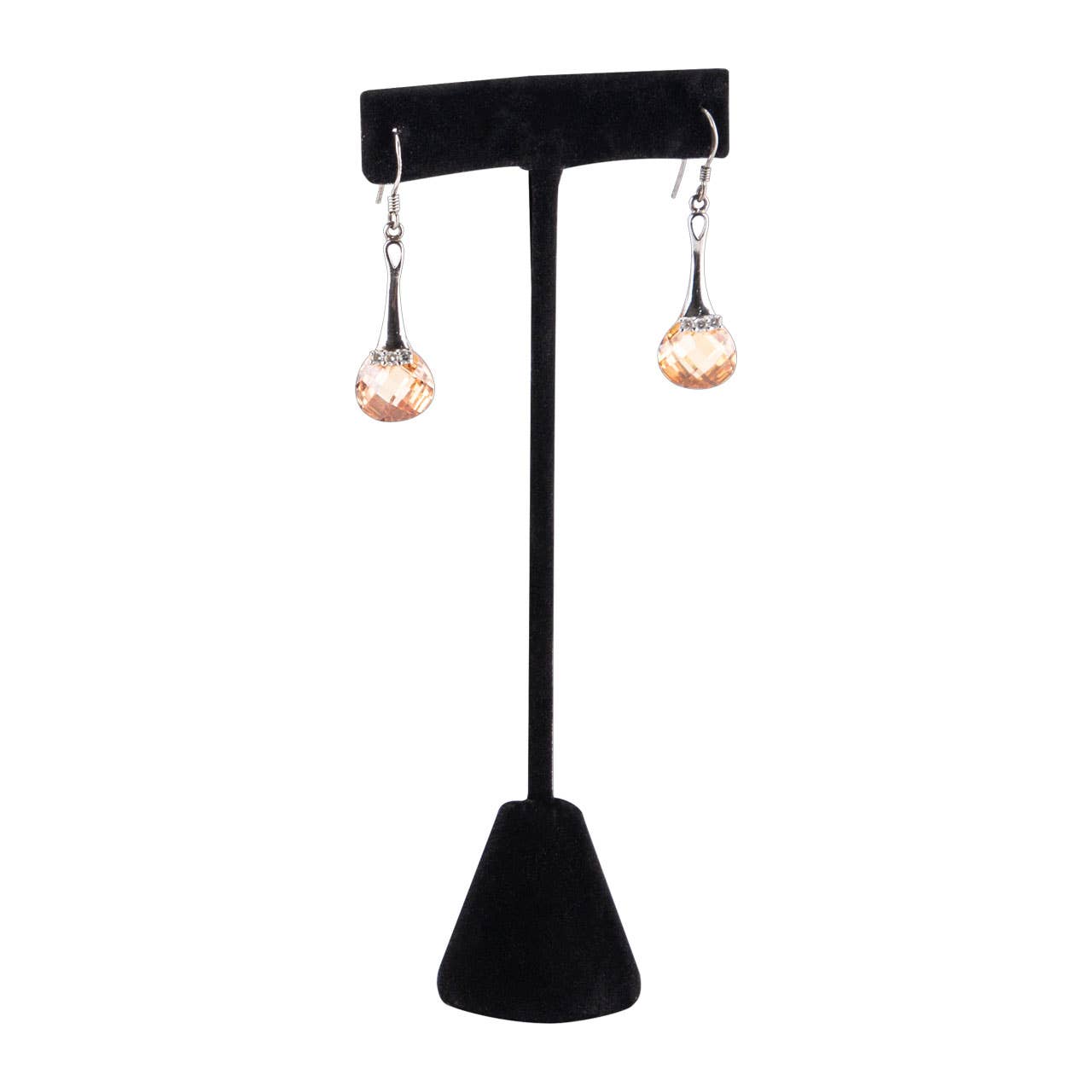 Black Velvet Earring T-Bar Display  - 6"H