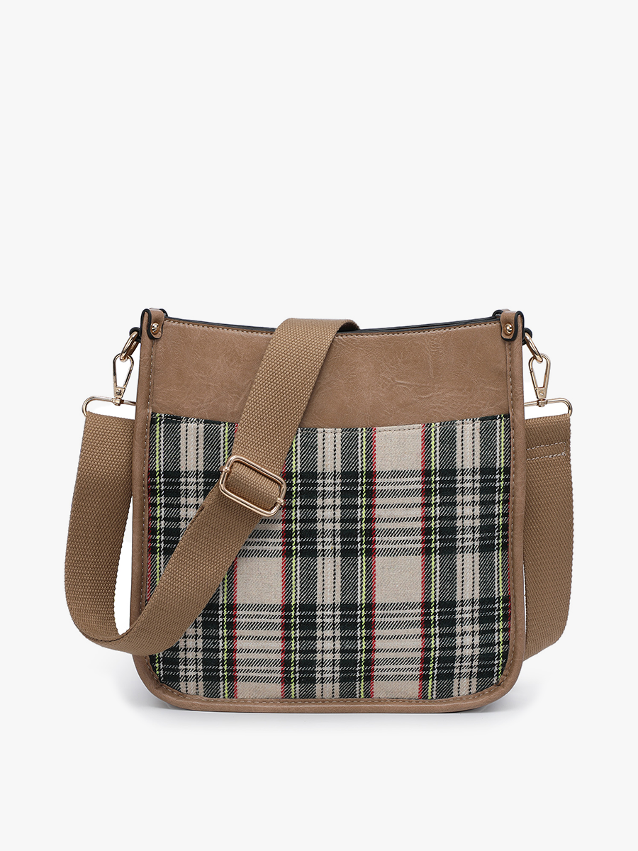 Posie Plaid Crossbody Bag – Removable Strap | M2168PLD : Red