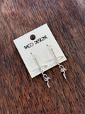 Faith in the Cross Dangle Earrings: Silver