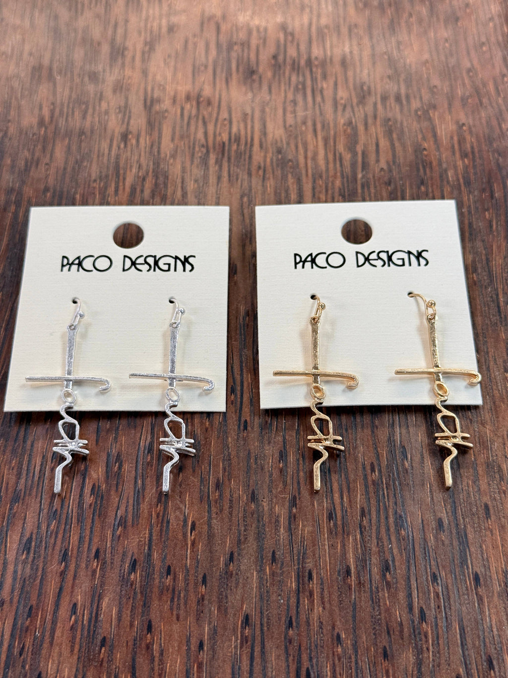 Faith in the Cross Dangle Earrings: Silver