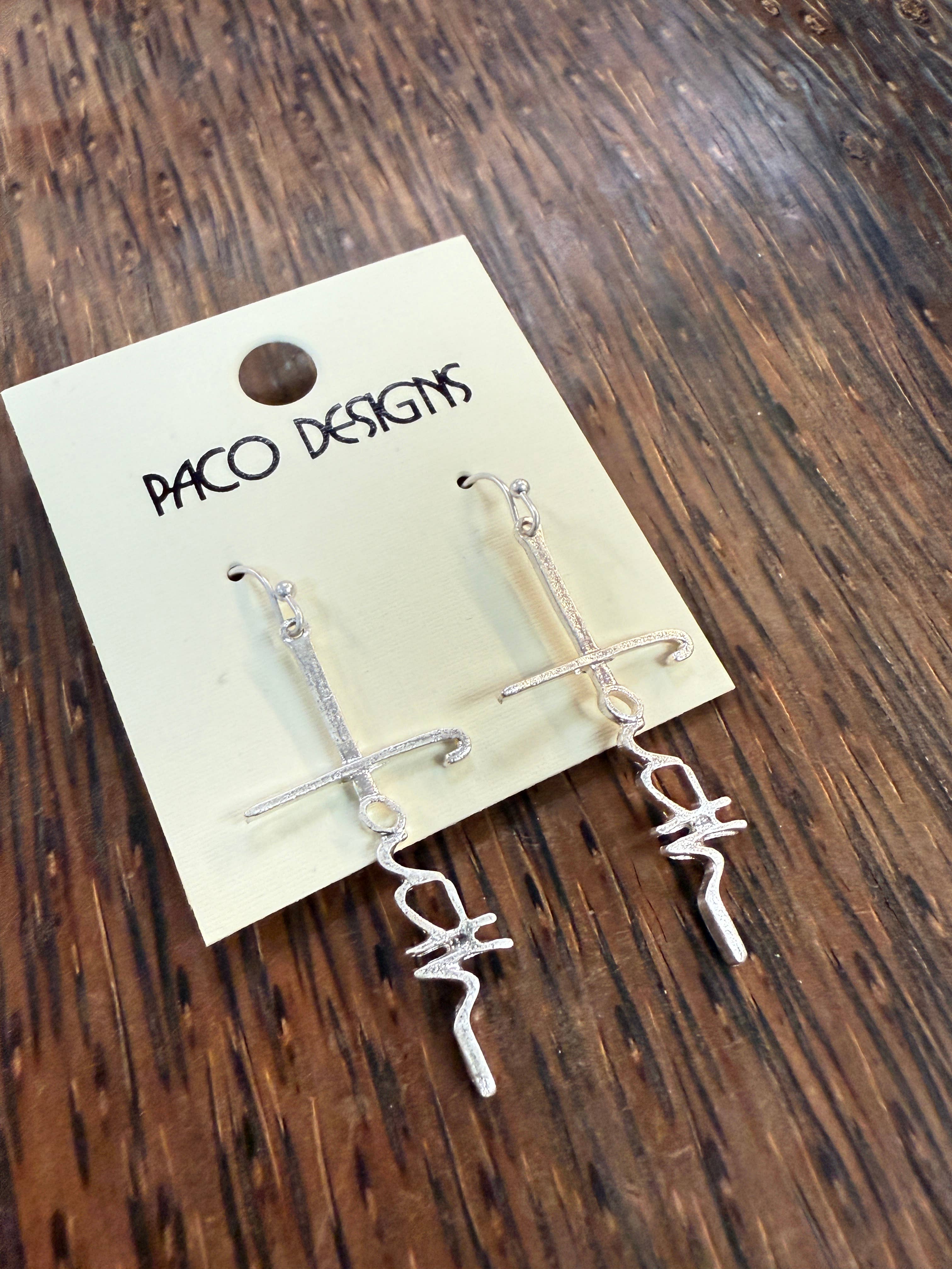 Faith in the Cross Dangle Earrings: Silver