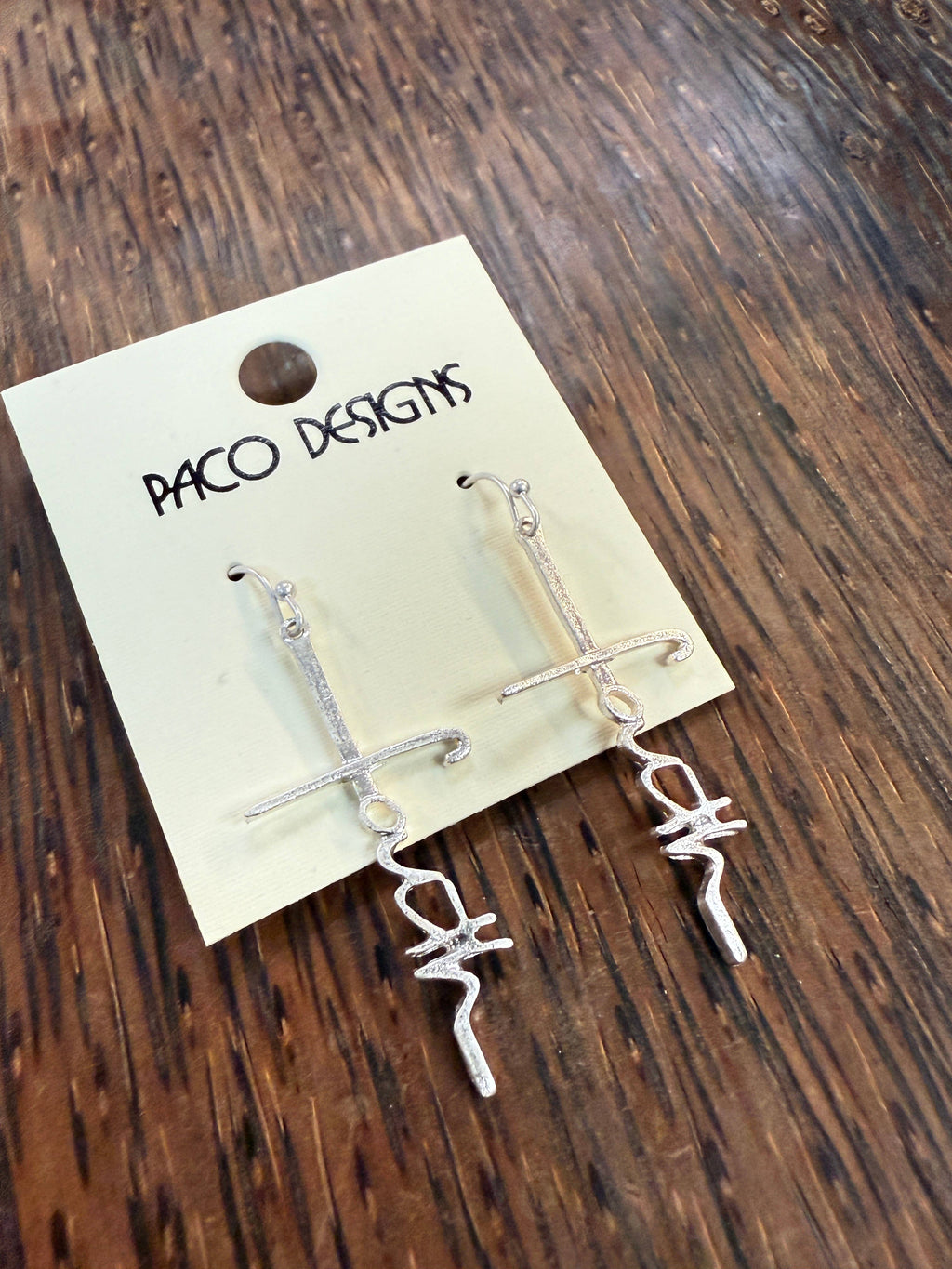 Faith in the Cross Dangle Earrings: Gold