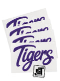Fuzzy Purple Tigers Cursive Word Patch...Patches Only