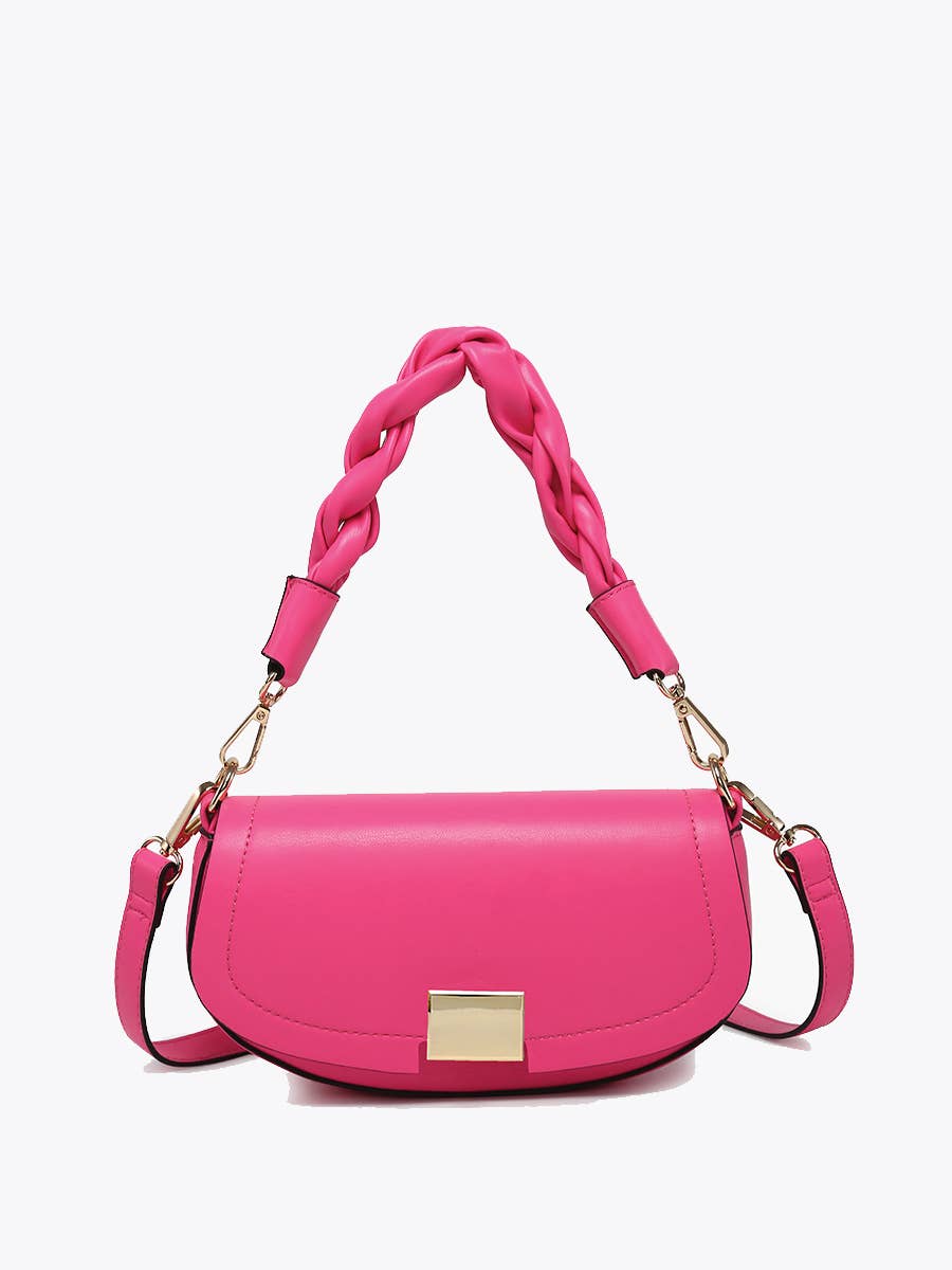 Nylah Flapover Crossbody – Woven Strap Bag | EH2708 : Sherbet