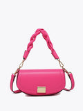 Nylah Flapover Crossbody – Woven Strap Bag | EH2708 : Hot Pink
