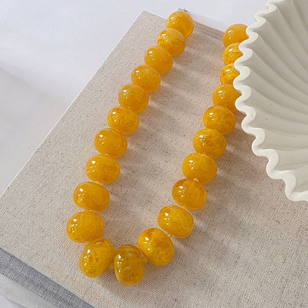 Bella Beaded Necklace - WATERPROOF: Red
