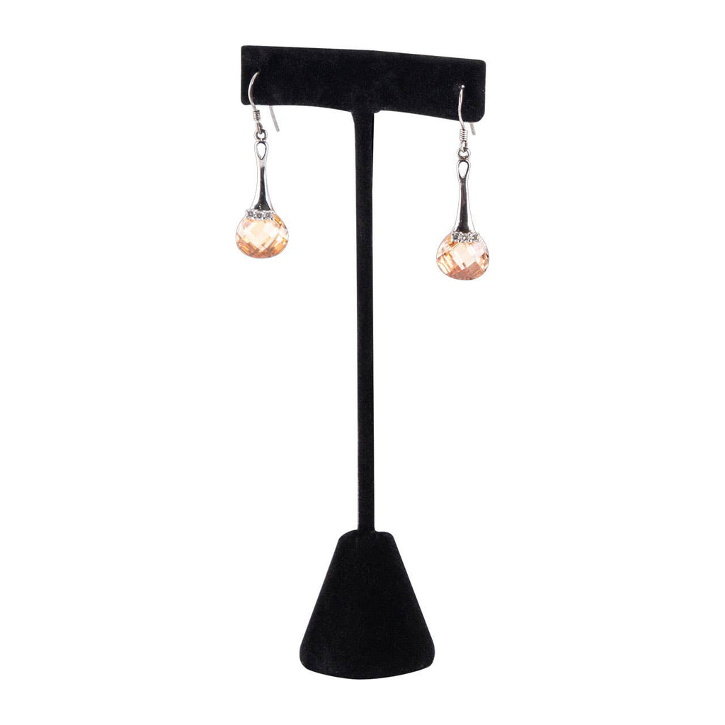 Black Velvet Earring T-Bar Display  - 6"H