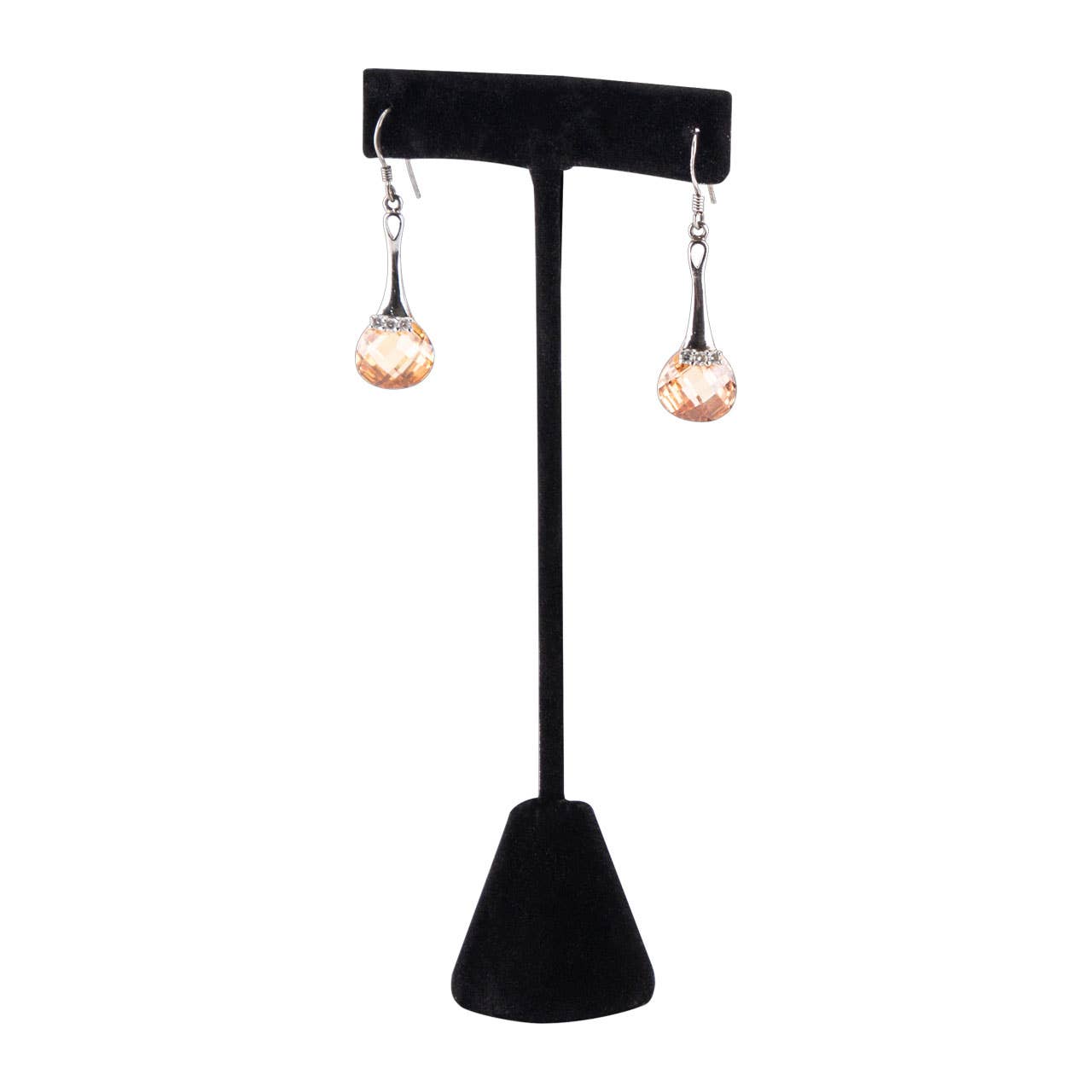 Black Velvet Earring T-Bar Display  - 6"H