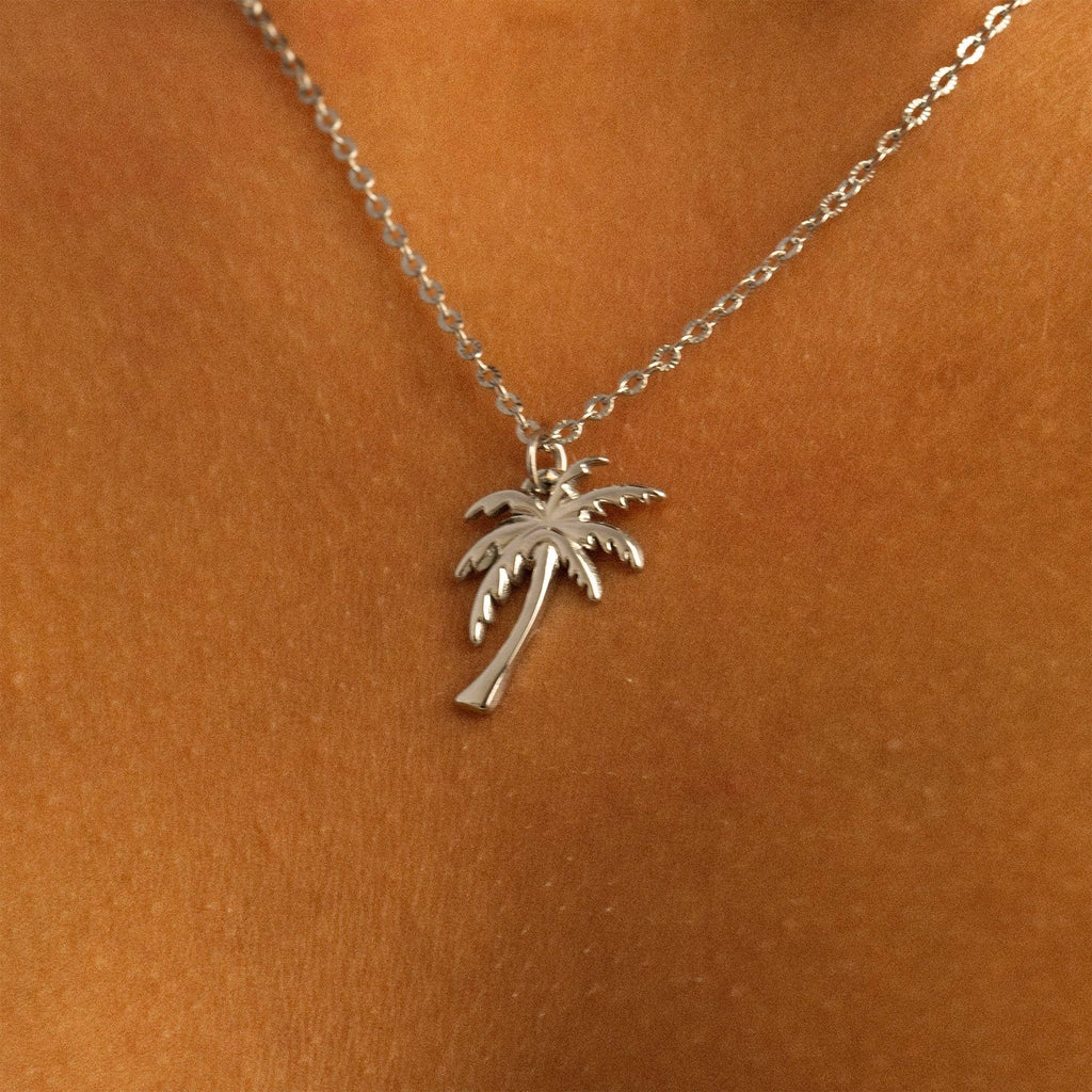 18K Gold PVD Stainless Steel Palm Tree Charm: Gold