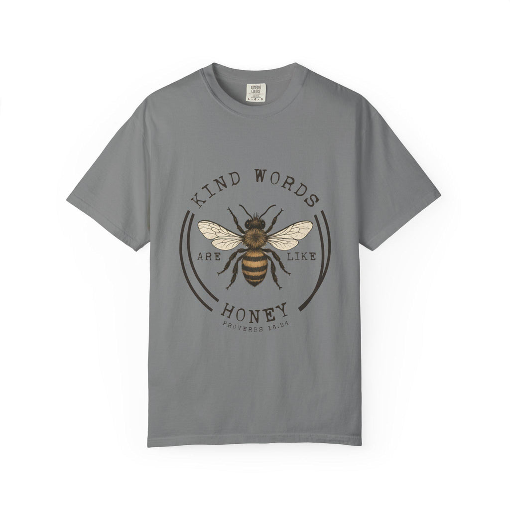 Kind Words Are Like Honey Bee T-Shirt | Bee Illustration, Inspirational Quote