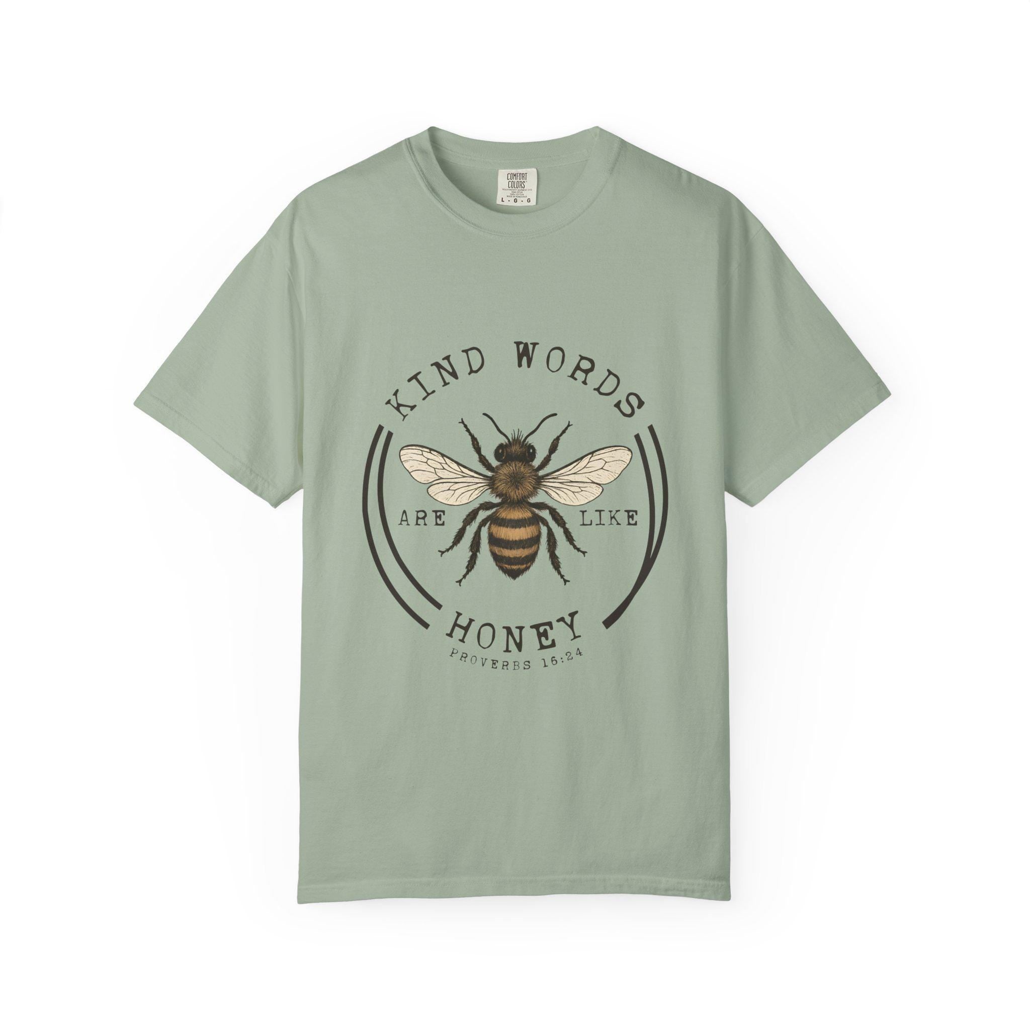 Kind Words Are Like Honey Bee T-Shirt | Bee Illustration, Inspirational Quote