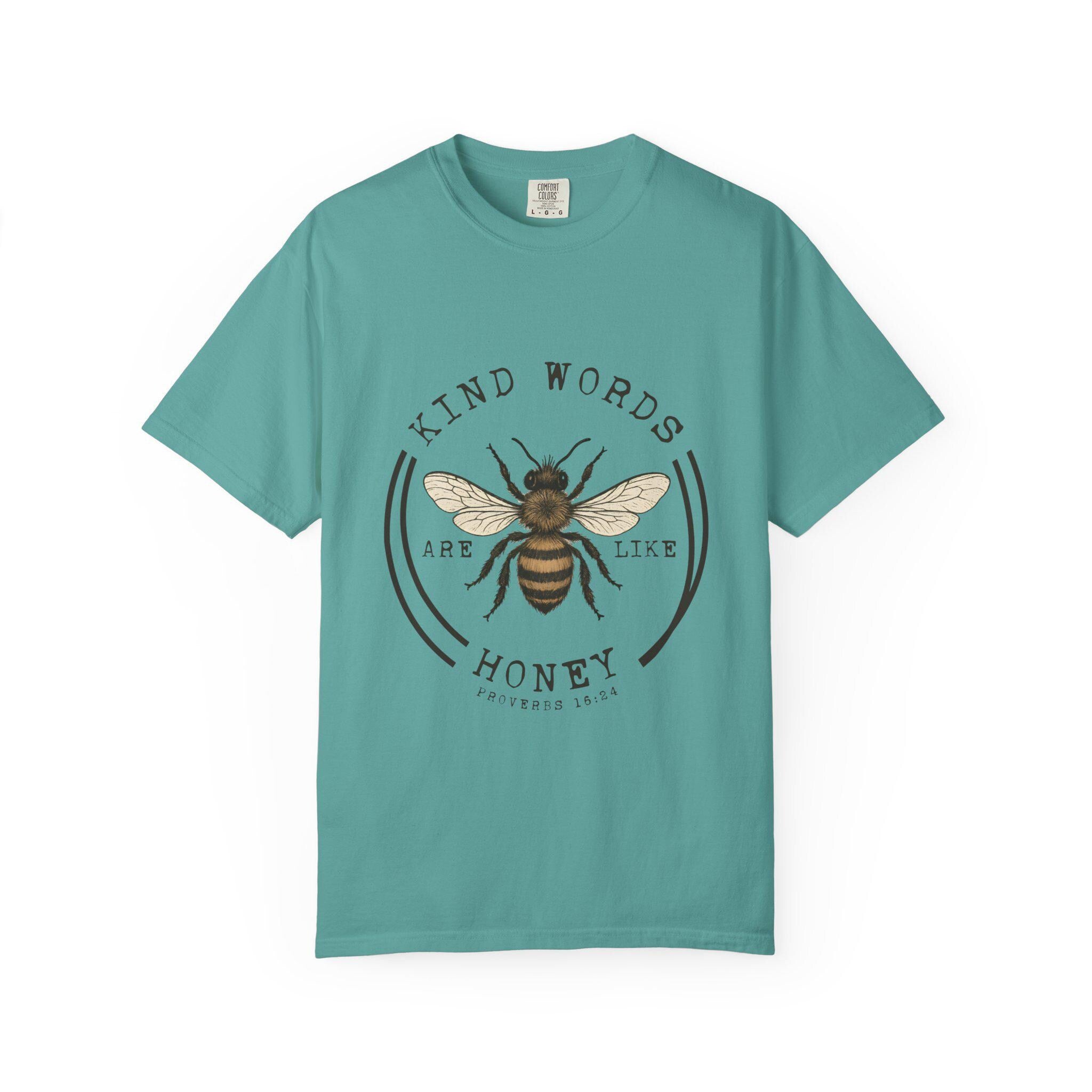 Kind Words Are Like Honey Bee T-Shirt | Bee Illustration, Inspirational Quote