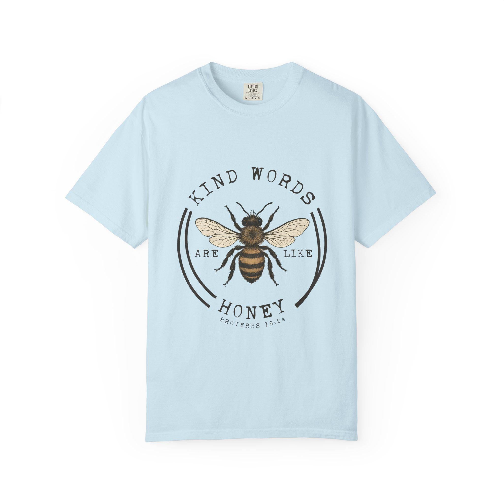 Kind Words Are Like Honey Bee T-Shirt | Bee Illustration, Inspirational Quote
