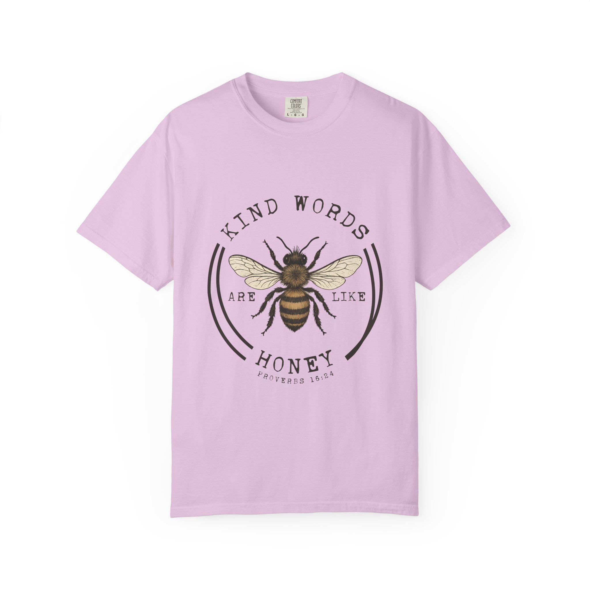 Kind Words Are Like Honey Bee T-Shirt | Bee Illustration, Inspirational Quote