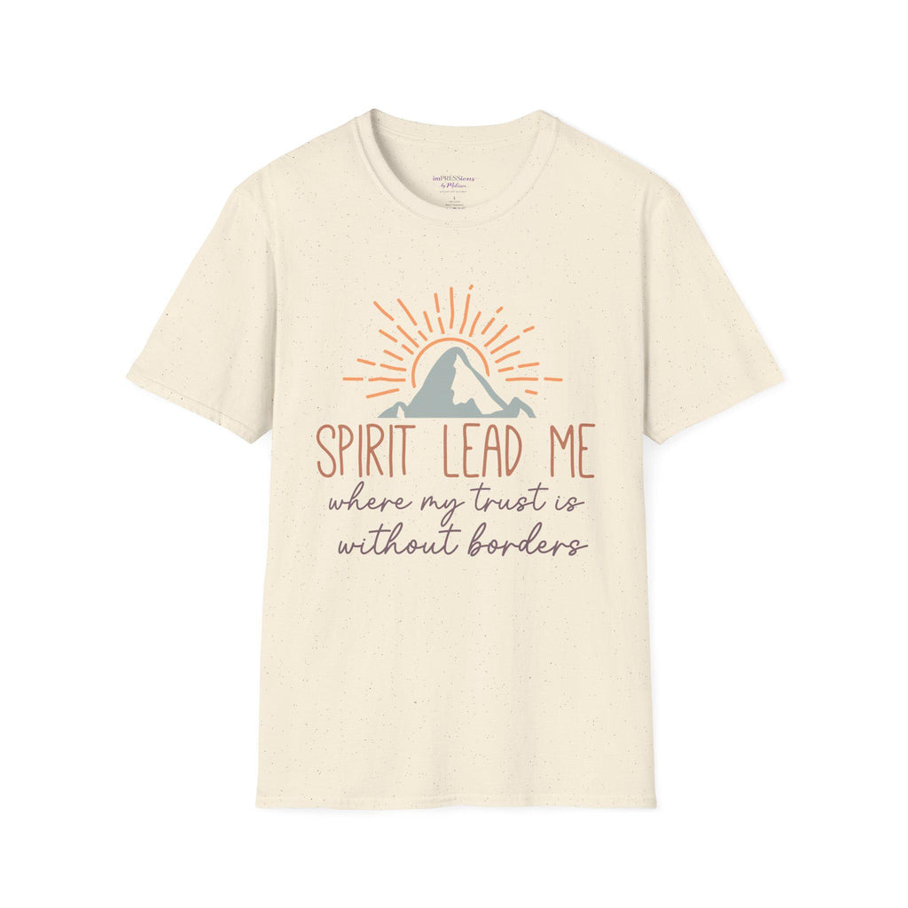 Spirit Lead Me T-Shirt | Mountain Sunrise Christian Faith Tee
