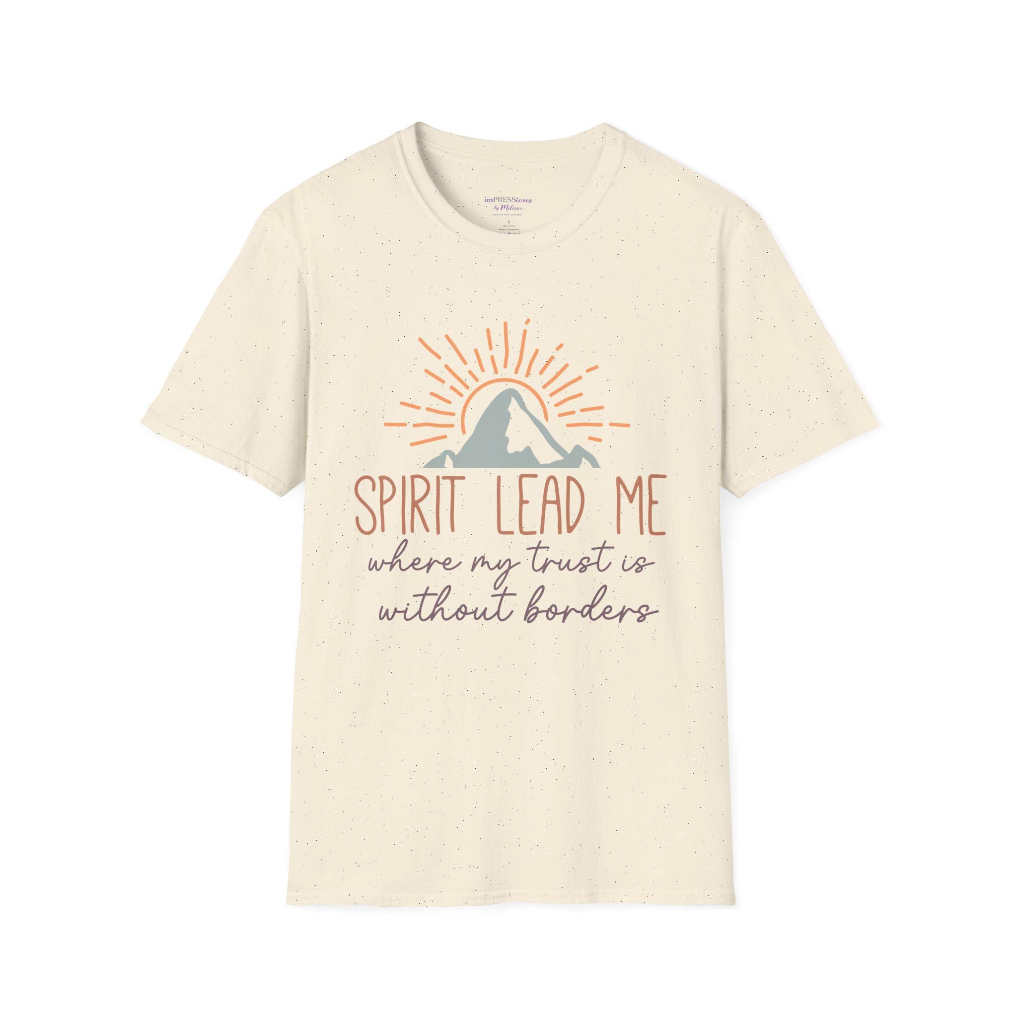 Spirit Lead Me T-Shirt | Mountain Sunrise Christian Faith Tee