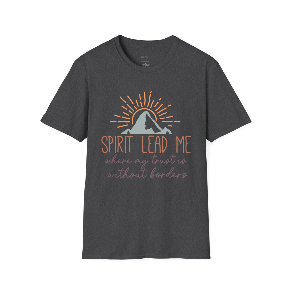 Spirit Lead Me T-Shirt | Mountain Sunrise Christian Faith Tee