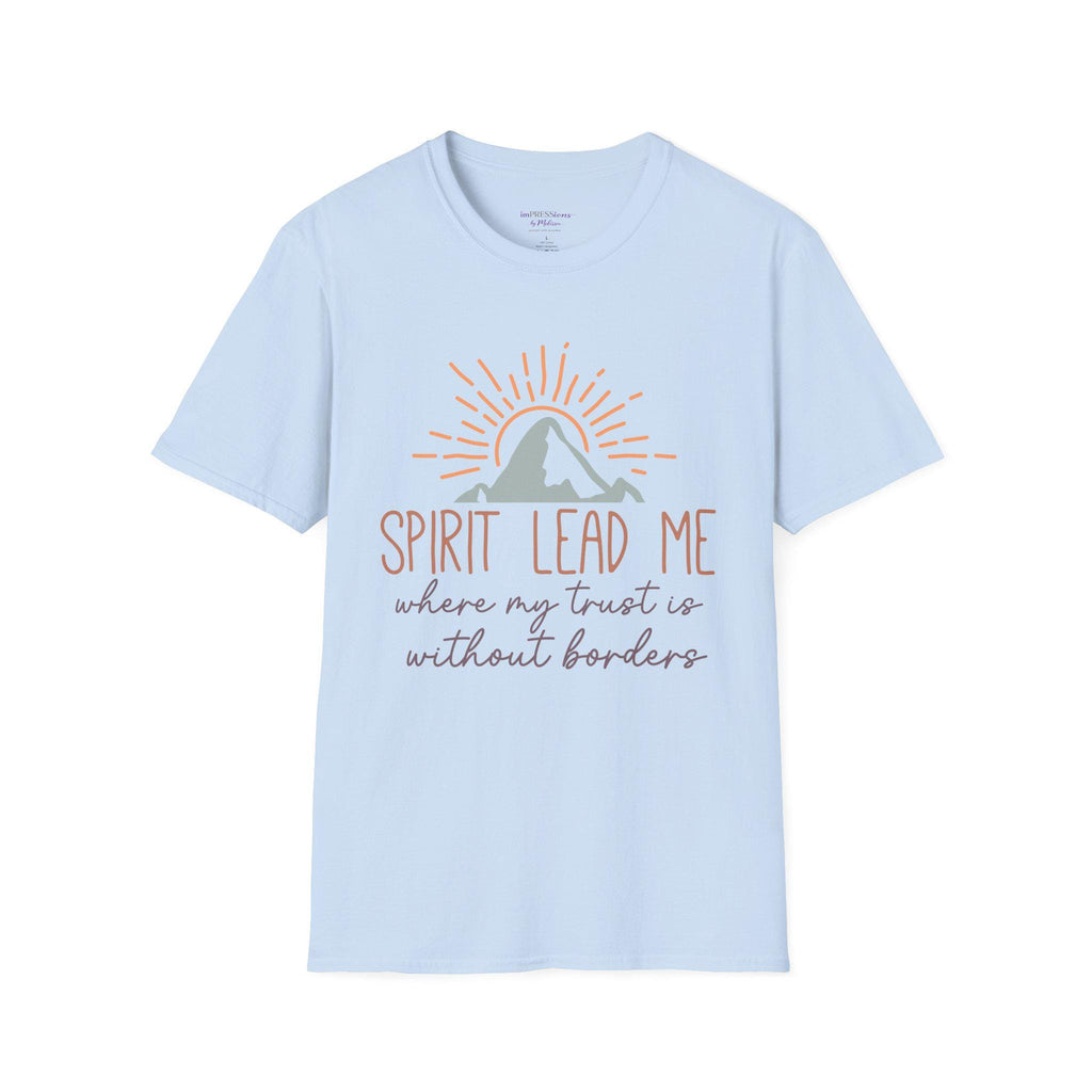 Spirit Lead Me T-Shirt | Mountain Sunrise Christian Faith Tee