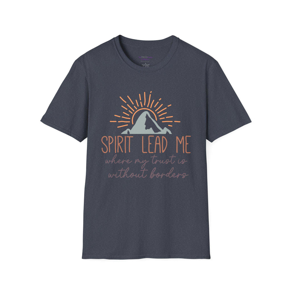 Spirit Lead Me T-Shirt | Mountain Sunrise Christian Faith Tee