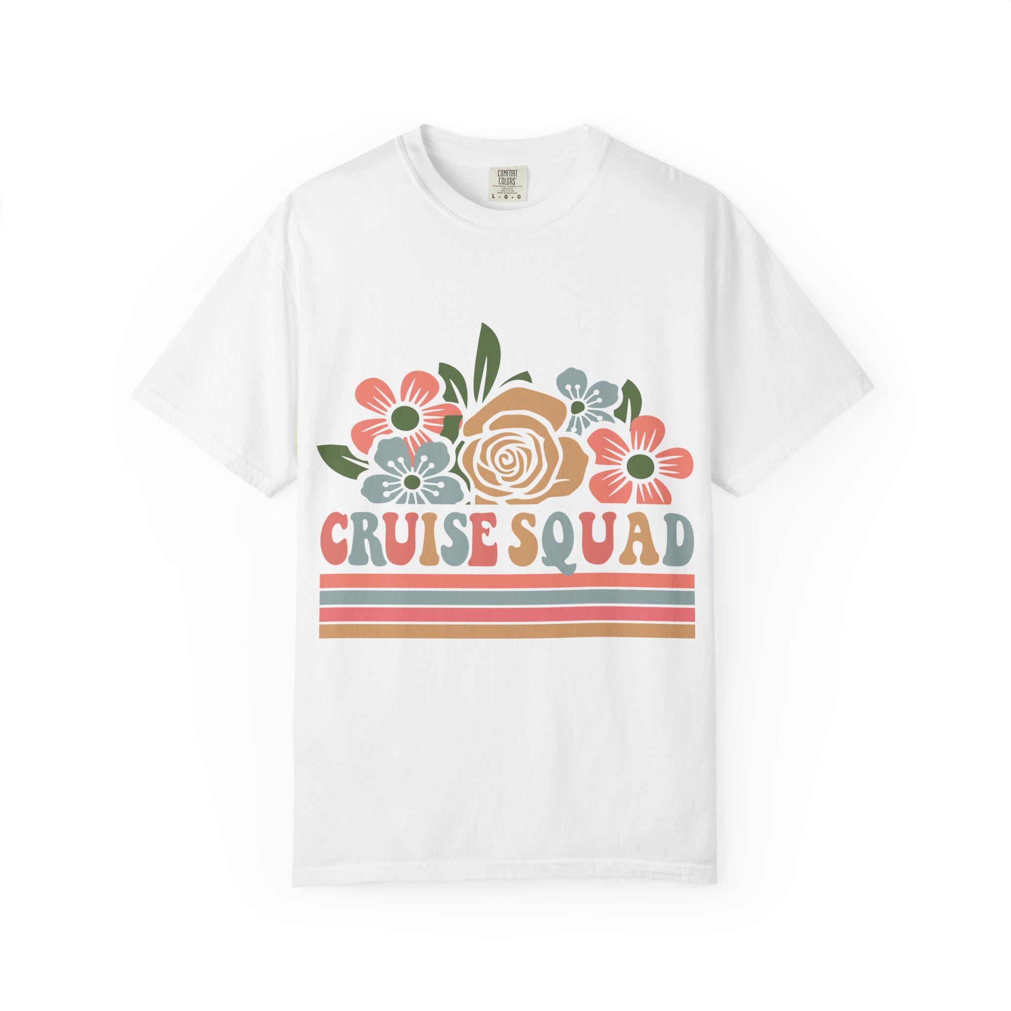 Cruise Squad T-Shirt | Retro Floral Group Trip Tee