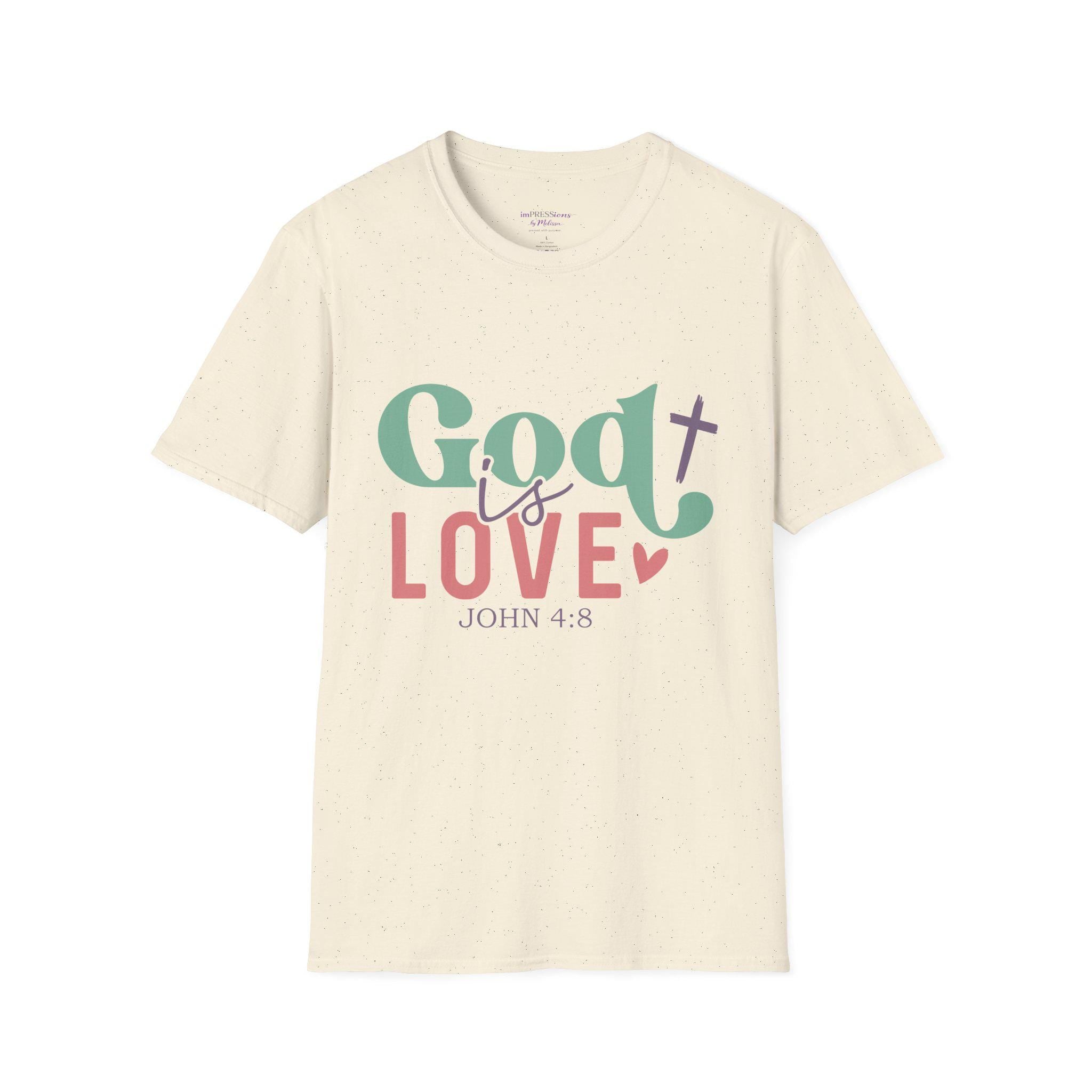 God is Love T-Shirt | John 4:8 Scripture Tee, Christian Faith Shirt