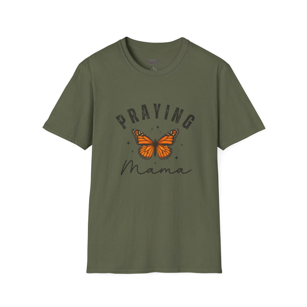 Praying Mama butterfly T-Shirt | Faith Christian mom shirt