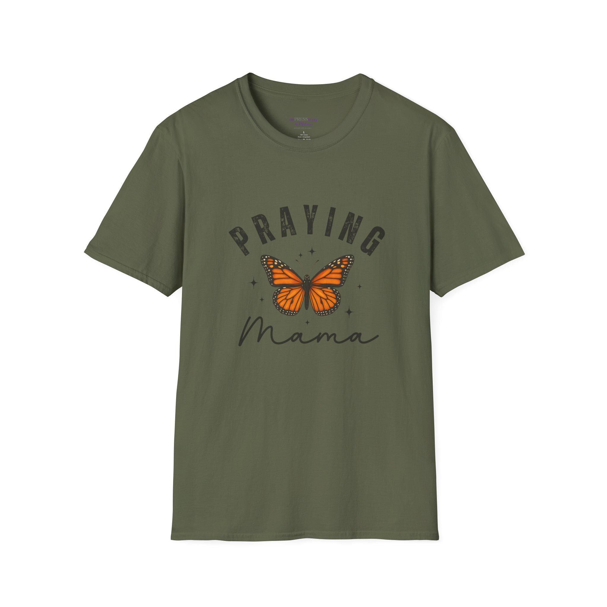 Praying Mama butterfly T-Shirt | Faith Christian mom shirt