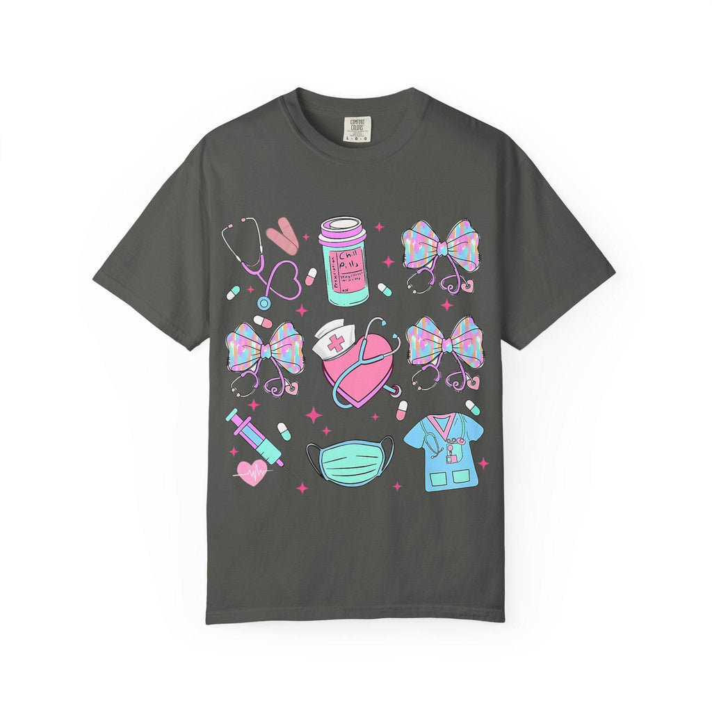 Nurse Icons T-Shirt | Kawaii Medical Scrubs Tee