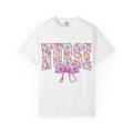 Floral Nurse Letters T-shirt | Pink Stethoscope Medical Tee