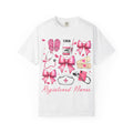 Registered Nurse Illustration T-shirt | Pink Medical Icons, Stethoscope, Bandages, Nurse Cap