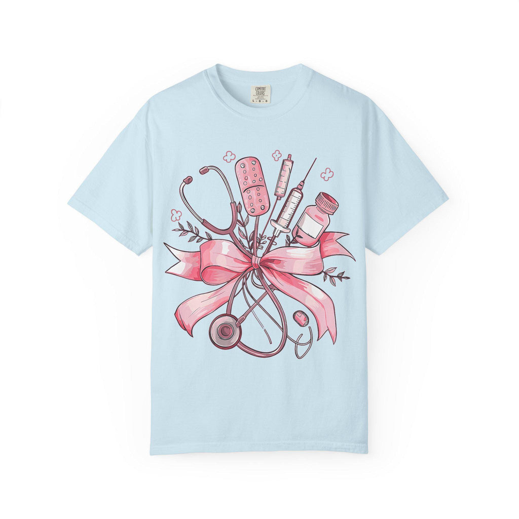 Pink Nursing Tools Bouquet T-Shirt | Stethoscope, Syringe, Bandage