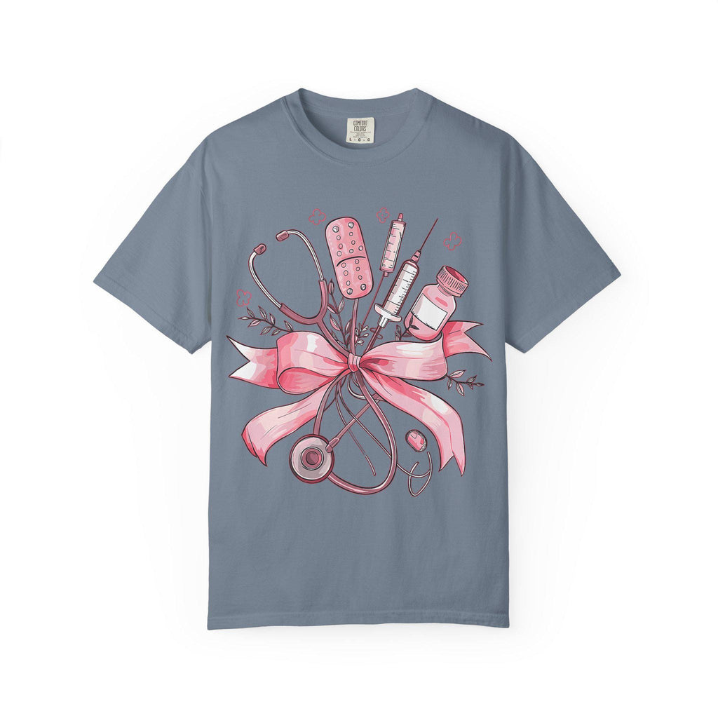 Pink Nursing Tools Bouquet T-Shirt | Stethoscope, Syringe, Bandage