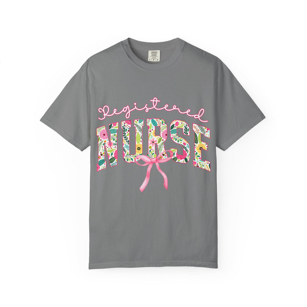 Registered Nurse T-Shirt | Floral Letters Nurses Tee