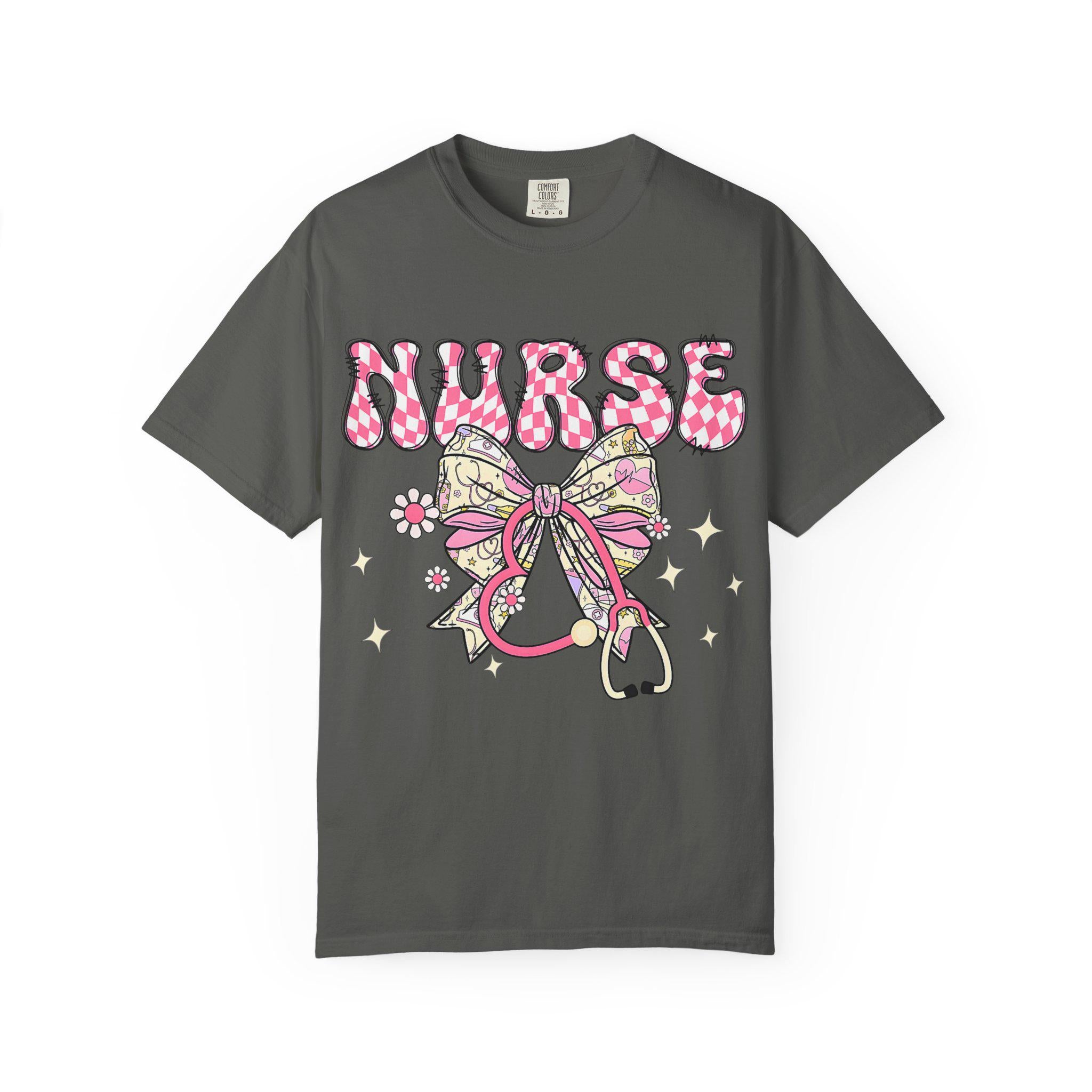 Floral Nurse Stethoscope T-Shirt | Nursing Tee