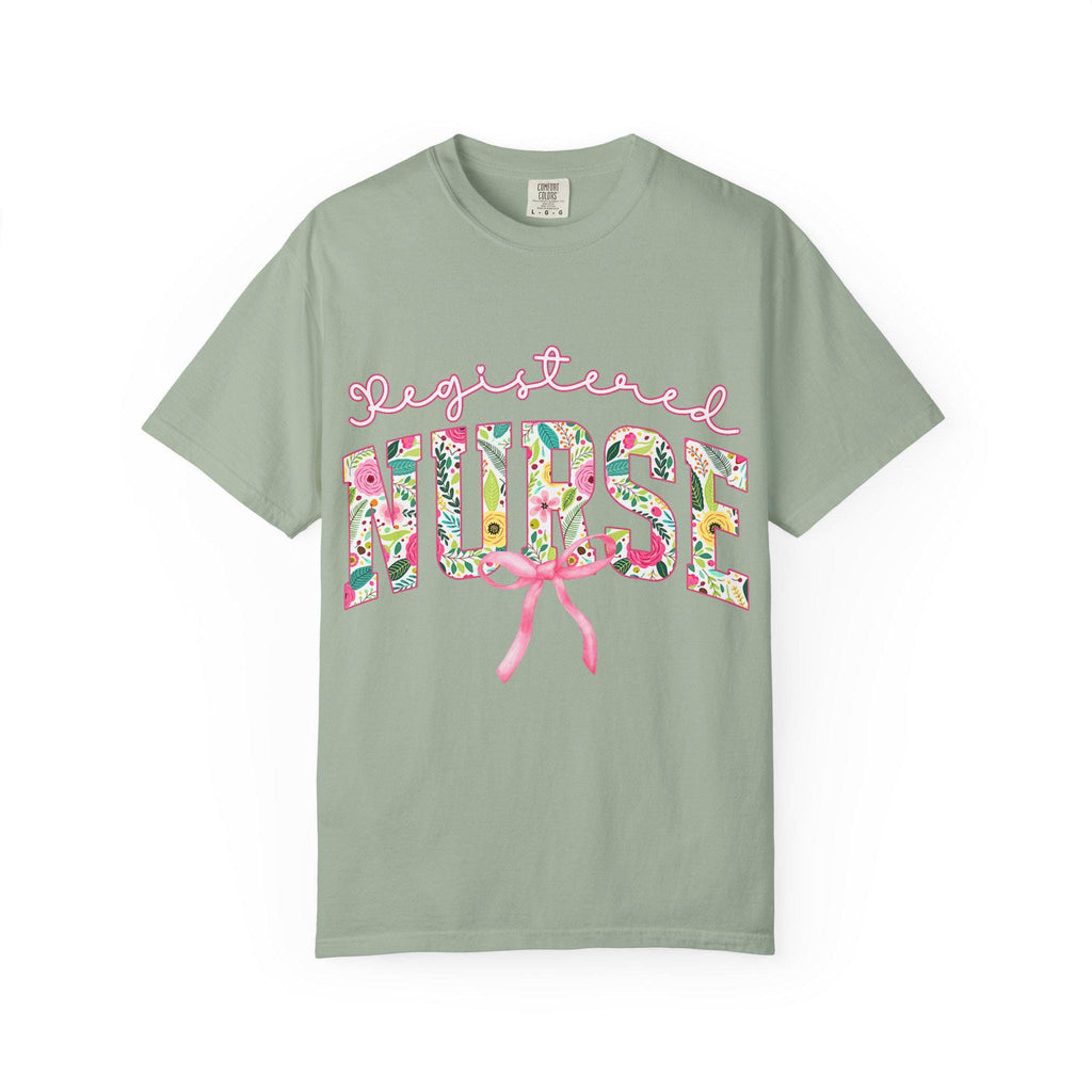 Registered Nurse T-Shirt | Floral Letters Nurses Tee