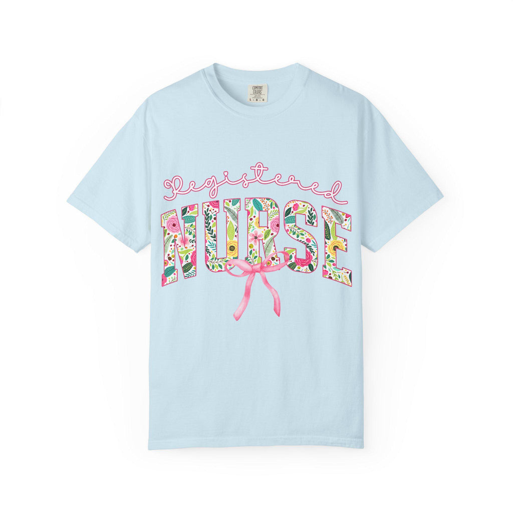 Registered Nurse T-Shirt | Floral Letters Nurses Tee