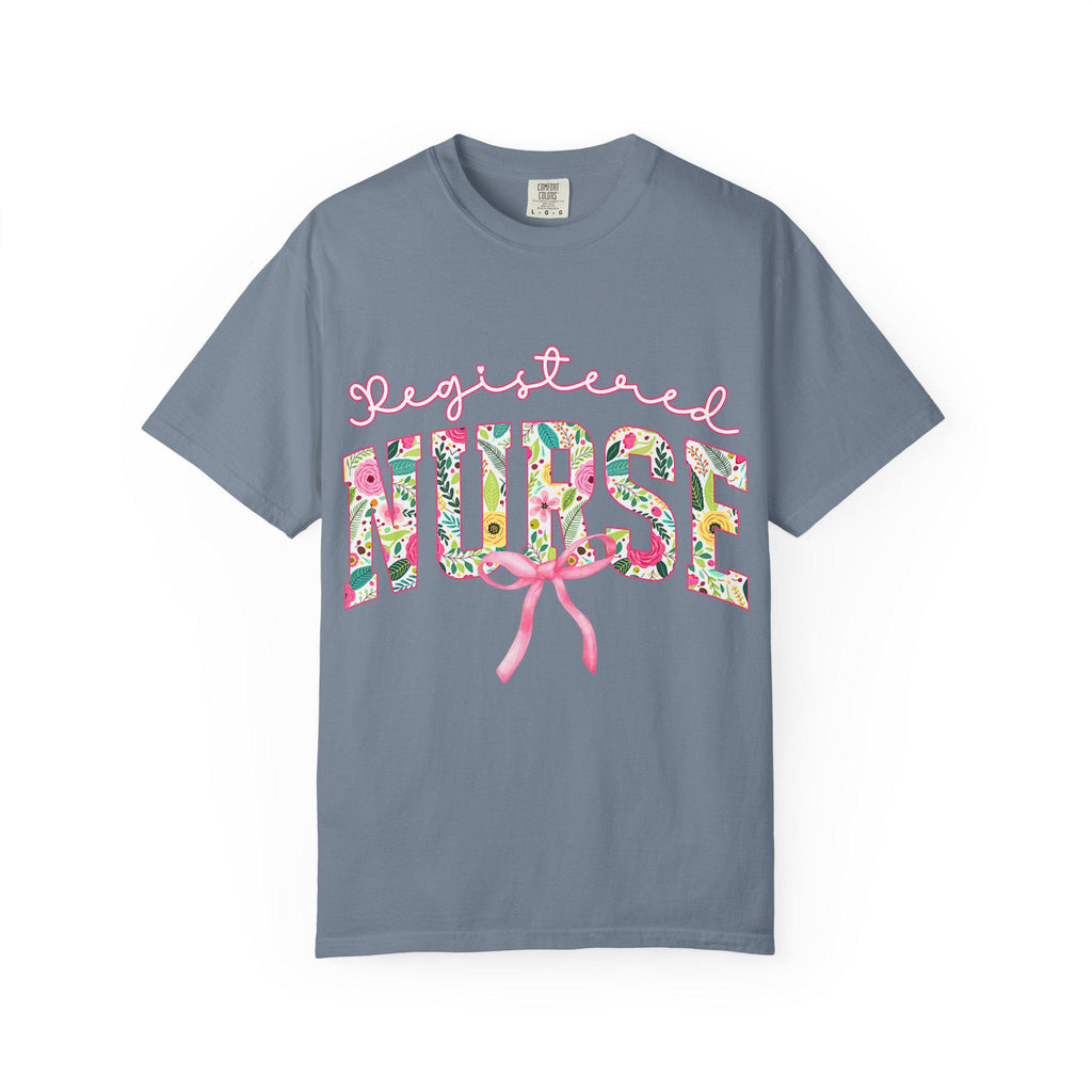 Registered Nurse T-Shirt | Floral Letters Nurses Tee