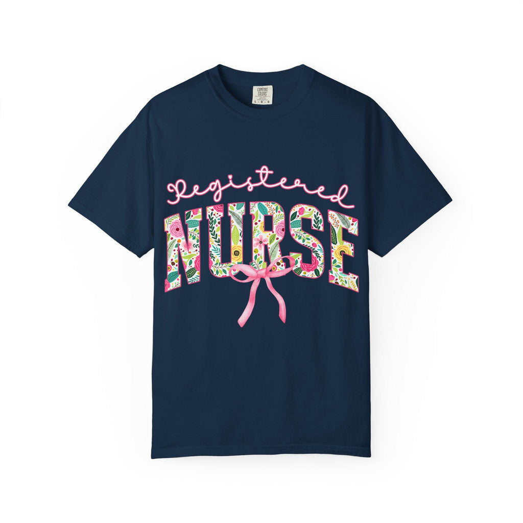 Registered Nurse T-Shirt | Floral Letters Nurses Tee