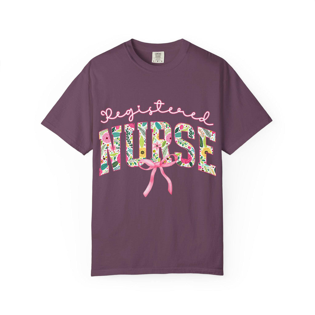 Registered Nurse T-Shirt | Floral Letters Nurses Tee
