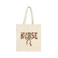 Floral Nurse Tote Bag | 12oz Cotton Canvas