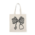 Checkerboard Bow with Stethoscope Tote Bag | Nurse Medical Accessory