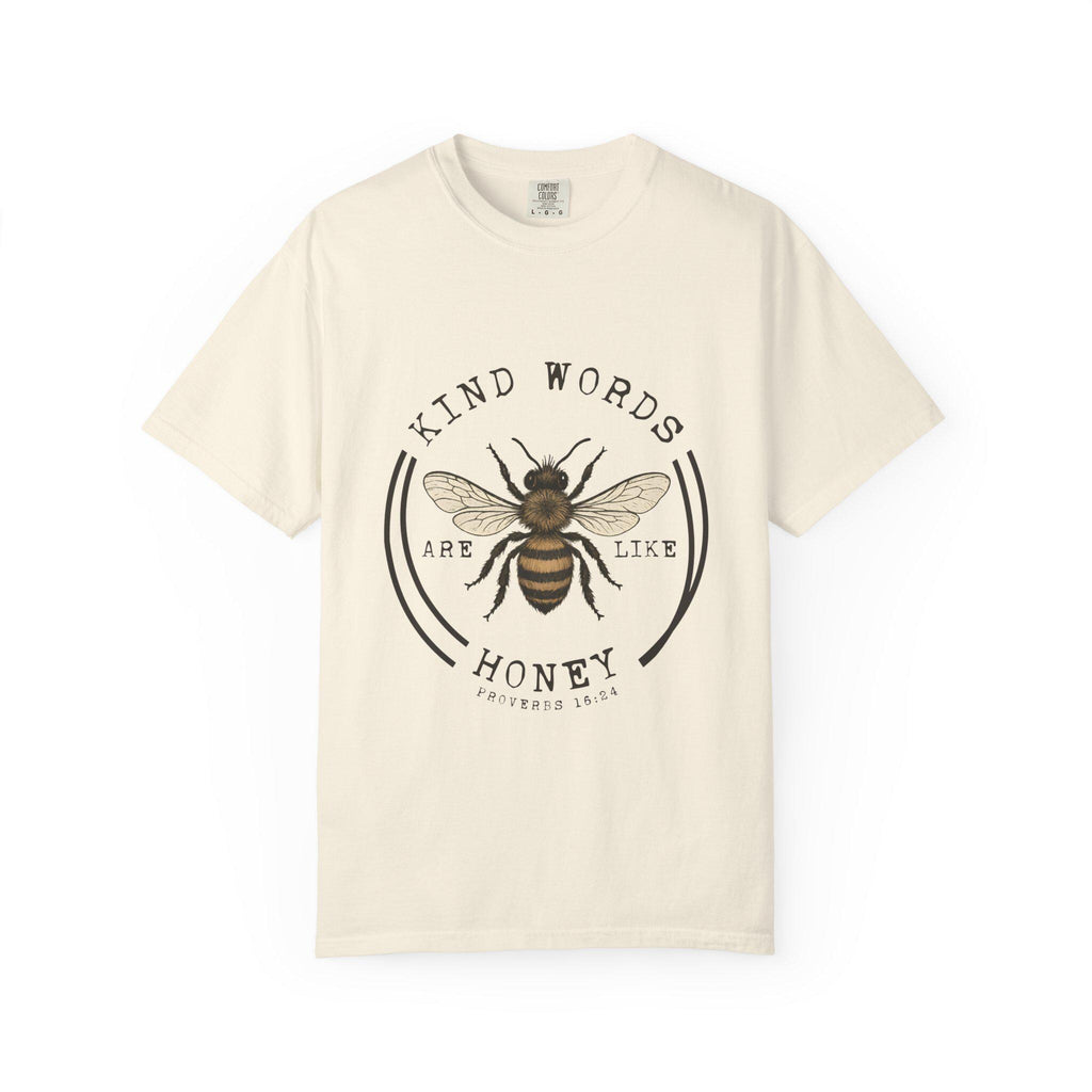 Kind Words Are Like Honey Bee T-Shirt | Bee Illustration, Inspirational Quote
