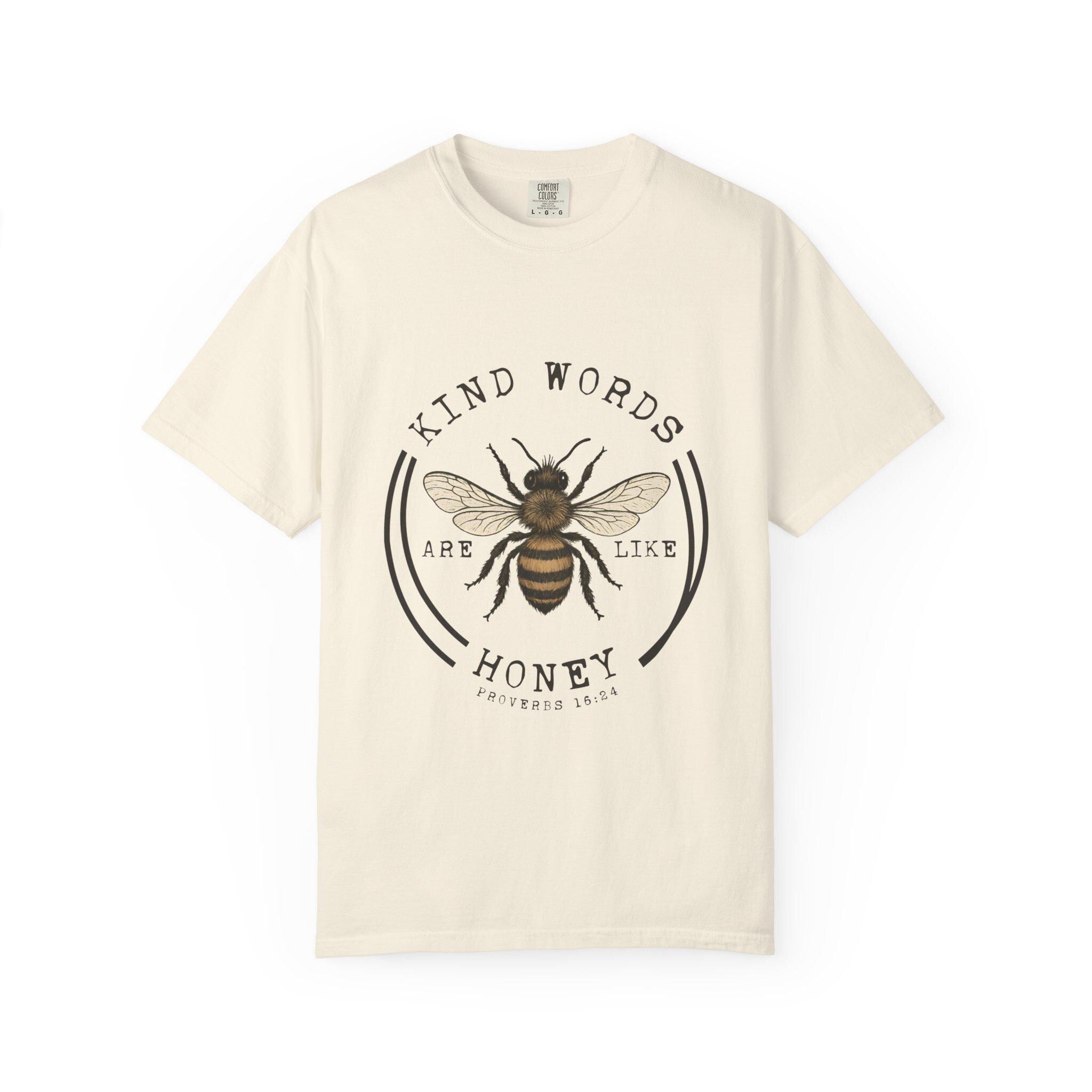 Kind Words Are Like Honey Bee T-Shirt | Bee Illustration, Inspirational Quote