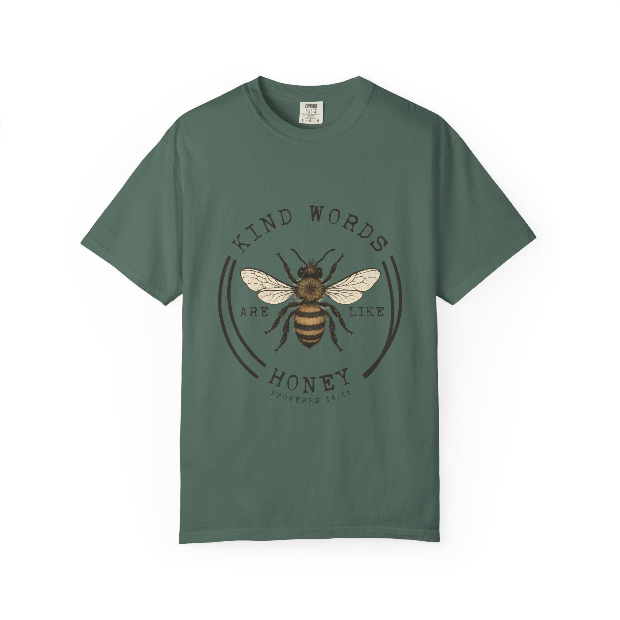 Kind Words Are Like Honey Bee T-Shirt | Bee Illustration, Inspirational Quote