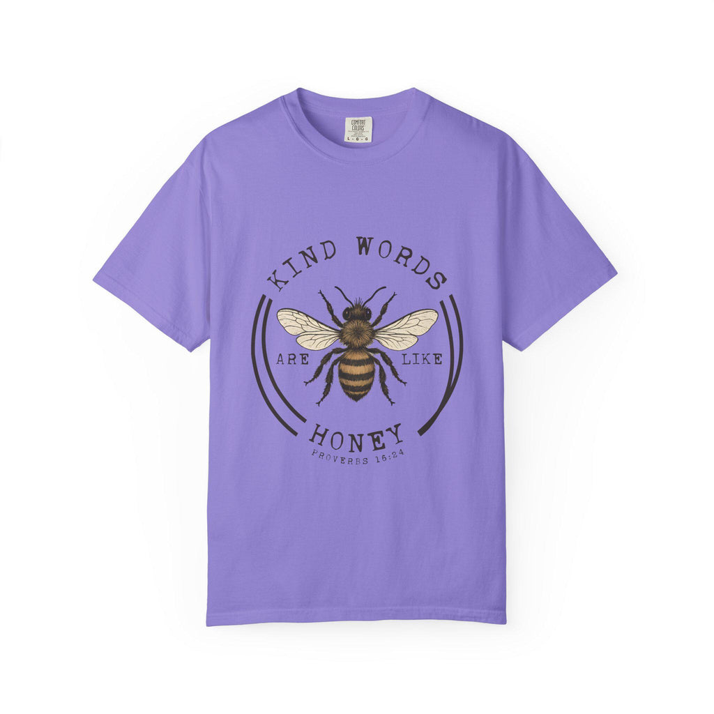 Kind Words Are Like Honey Bee T-Shirt | Bee Illustration, Inspirational Quote