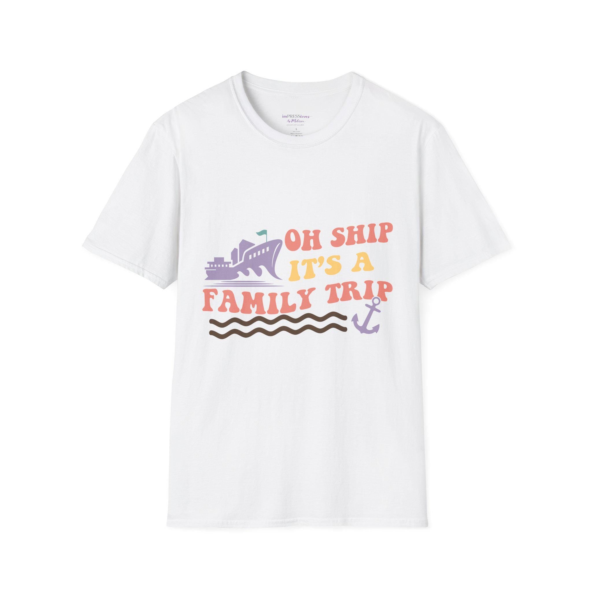 Oh Ship It's a Family Trip T-Shirt | Cruise Vacation Tee, Nautical Anchor Design