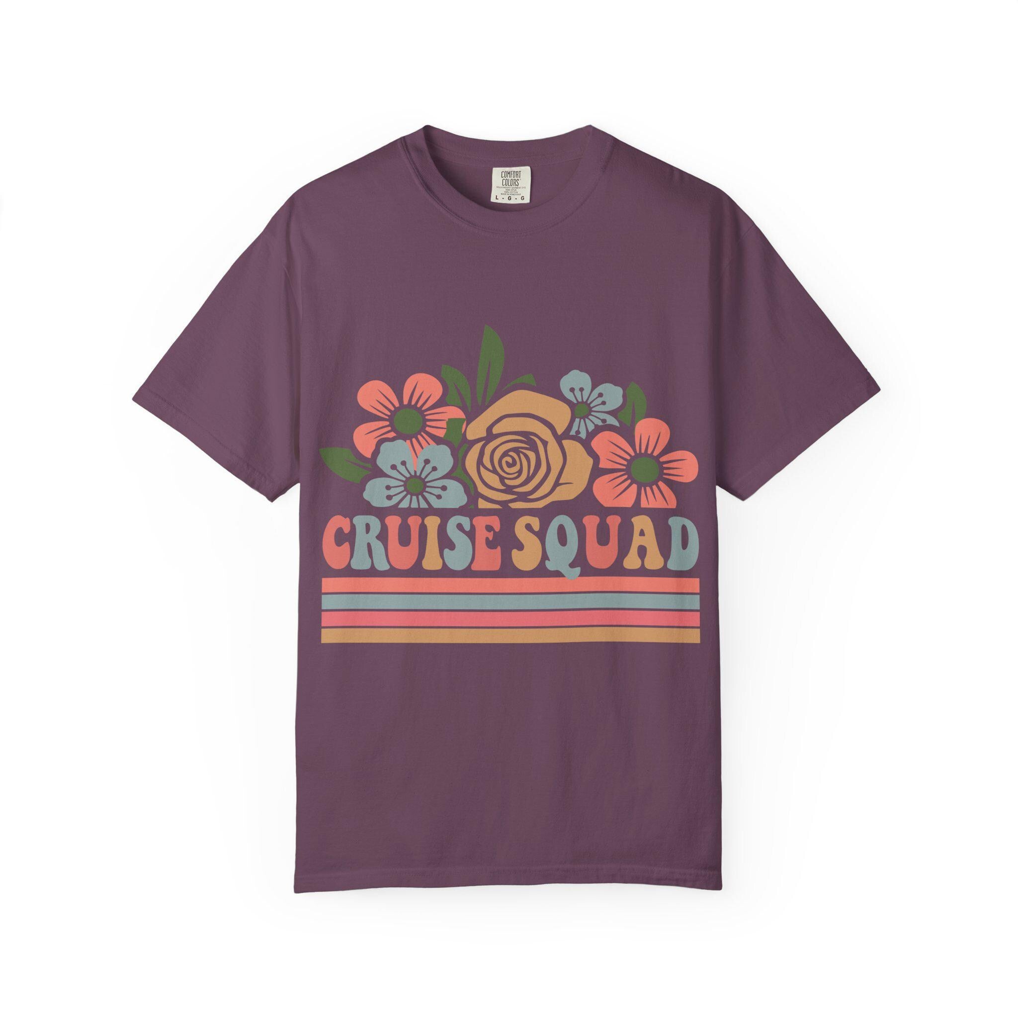 Cruise Squad T-Shirt | Retro Floral Group Trip Tee