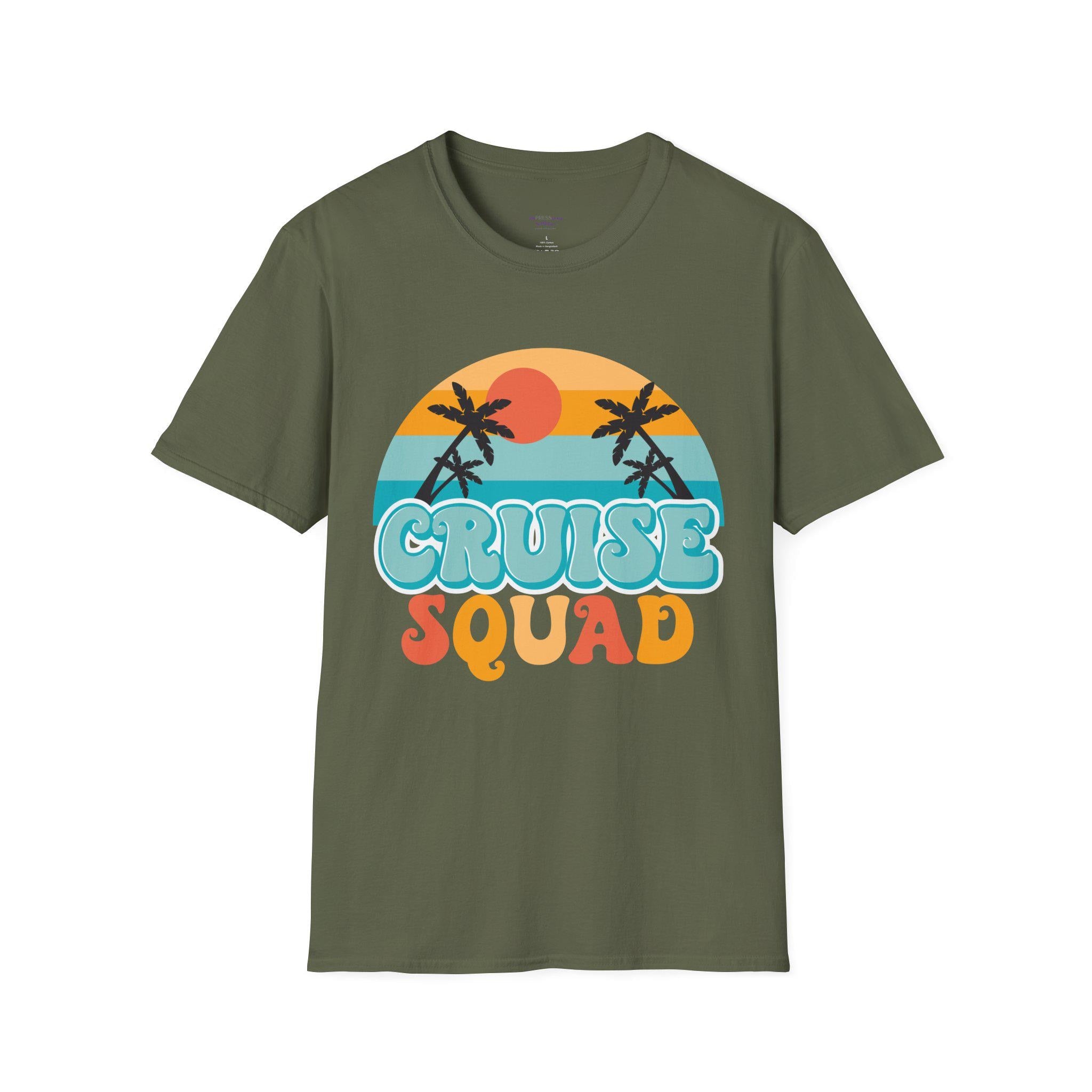 Cruise Squad T-Shirt | Retro Palm Sunset Beach Tee