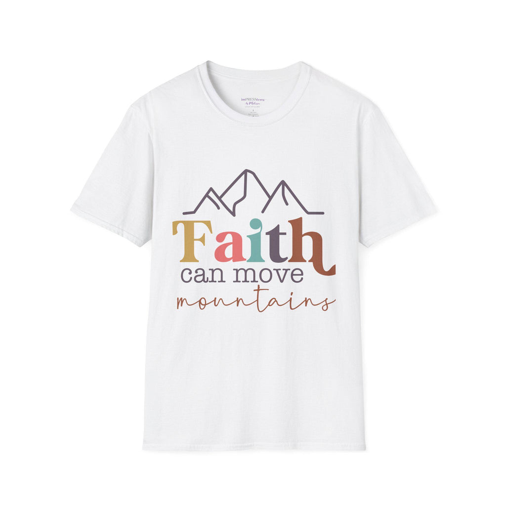 Faith Can Move Mountains T-Shirt | Mountain Faith Typography Tee